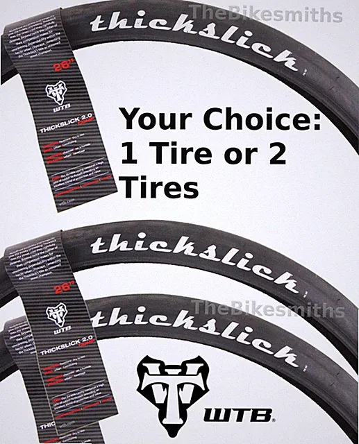 1 or2-Pack WTB Thickslick 26x2.0 Comp Fast Smooth Slick Street Wheelie Bike Tire