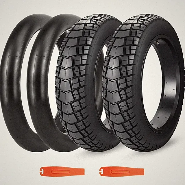 Fat Tire 20 x 4.0 2 Pack Black for Ebike Mountain Bike Tricycle